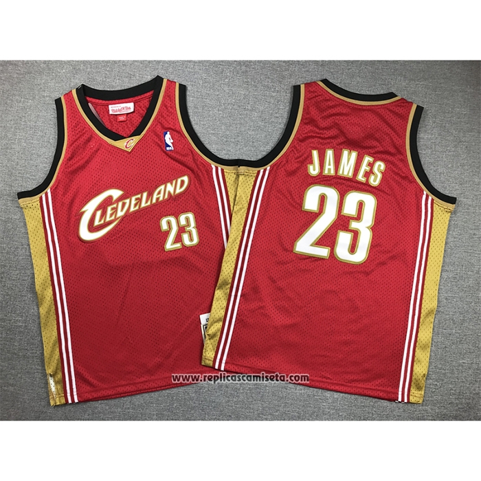 Camiseta Nino Cleveland Cavaliers LeBron James #23 Mitchell & Ness 2003-04 Rojo